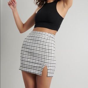 Plaid garage mini skirt